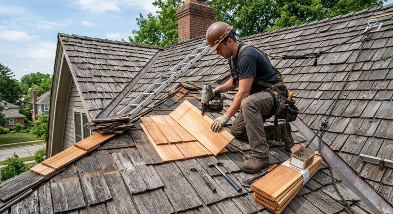 Cedar Shingles Repair in Akron, OH