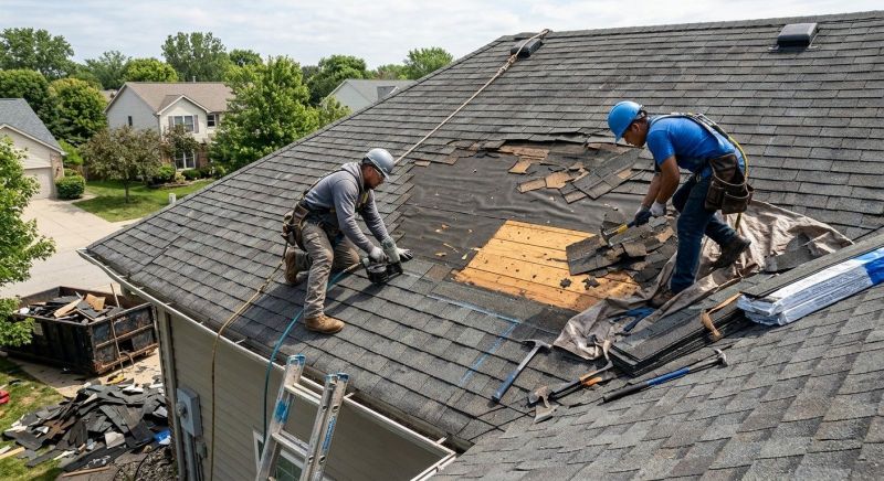 Damaged Roof Repair in New Philadelphia, OH