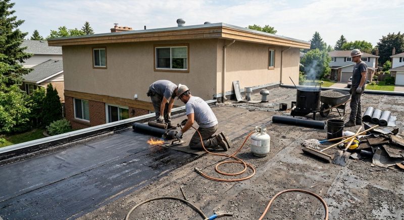 Flat Roof Tar Repair in Stark County, OH