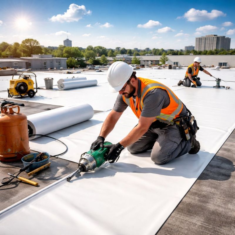 Single Ply Roof Installation in Barberton, OH