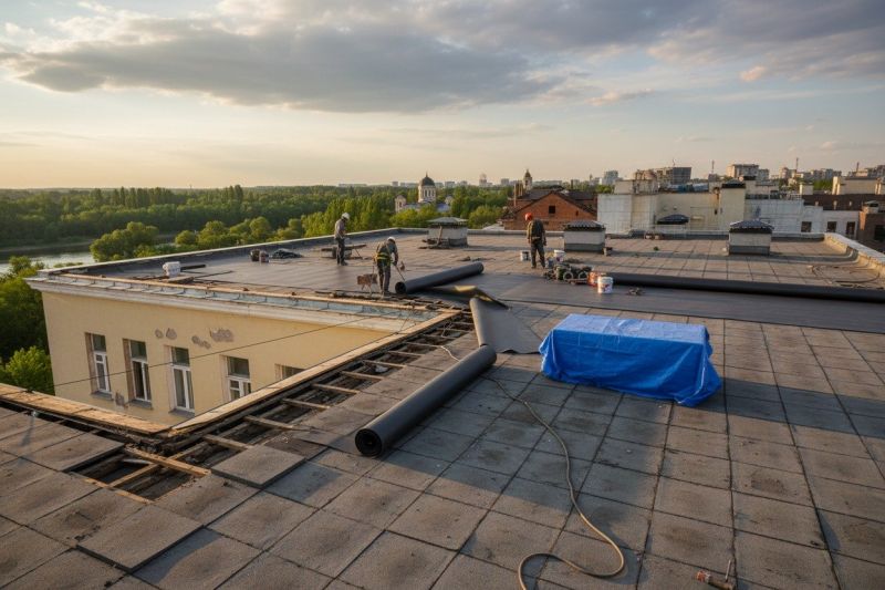 Single Ply Roof Replacement in Cuyahoga Falls, OH