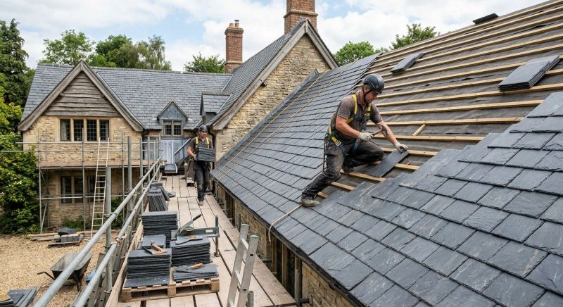 Slate Roof Installation in Fredericksburg, OH