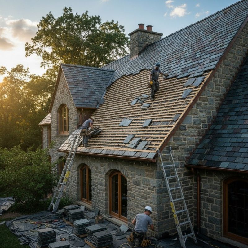 Slate Roof Replacement in Akron, OH