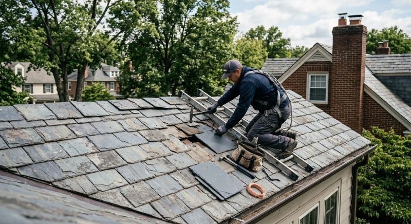 Slate Shingle Replacement in Stark County, OH