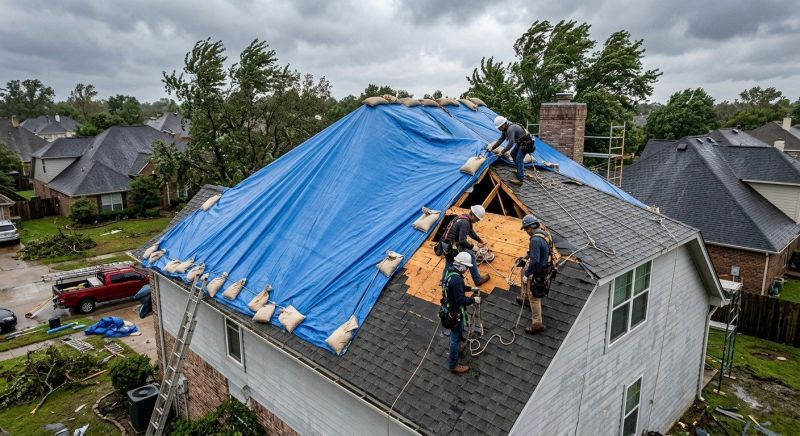 Storm Damage Roof Repair in Akron, OH