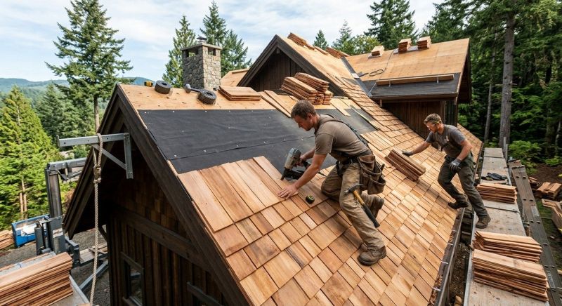 Wood Roofing Installation in Akron, OH